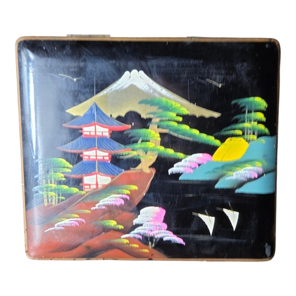 Vintage Other - Vintage Black and Multicolor Decorative Box